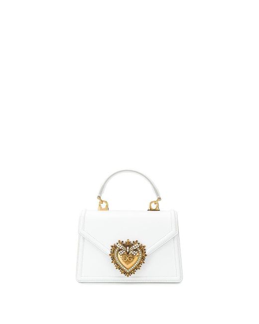 Dolce & Gabbana White Small Devotion Tote Bag