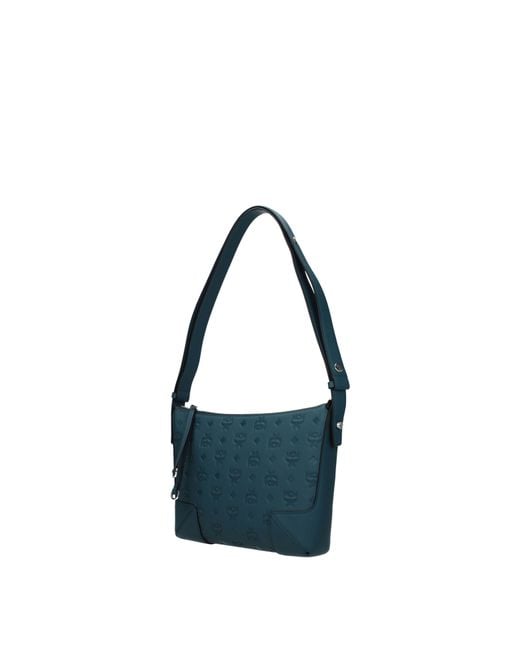 MCM Blue Crossbody Bag/ Leather