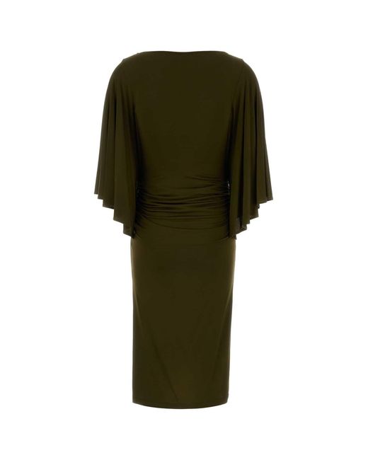 Blumarine Green Khaki Jersey Dress