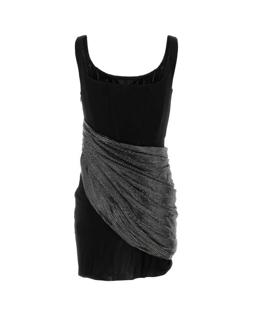 GIUSEPPE DI MORABITO Black Viscose Mini Dress