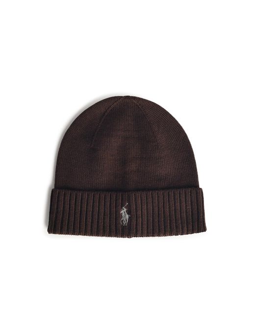 Polo Ralph Lauren Black Wool Beanie for men