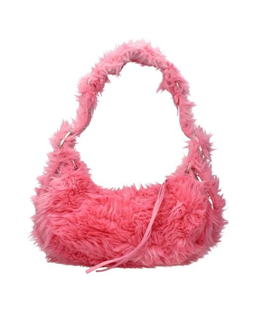 Balenciaga Pink Shoulder Bags Le Cagole Eco Fur