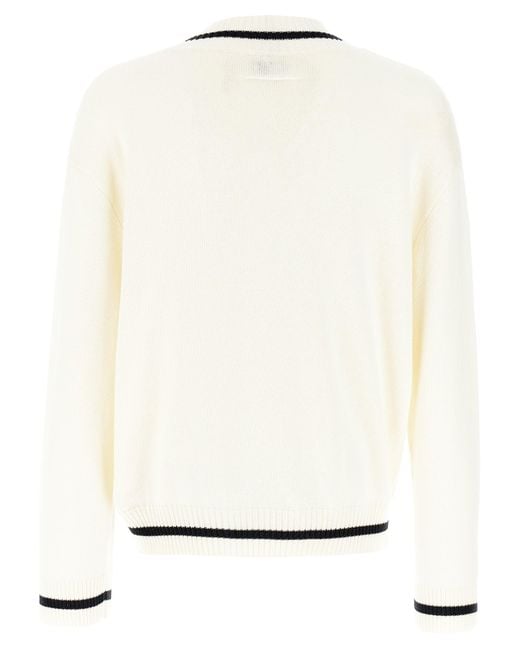MM6 by Maison Martin Margiela Natural V Neck Sweater for men