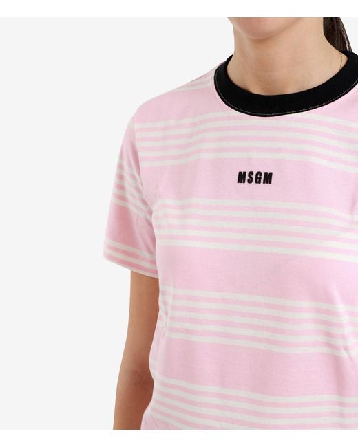 MSGM T Shirts En Polos Roze in het Pink