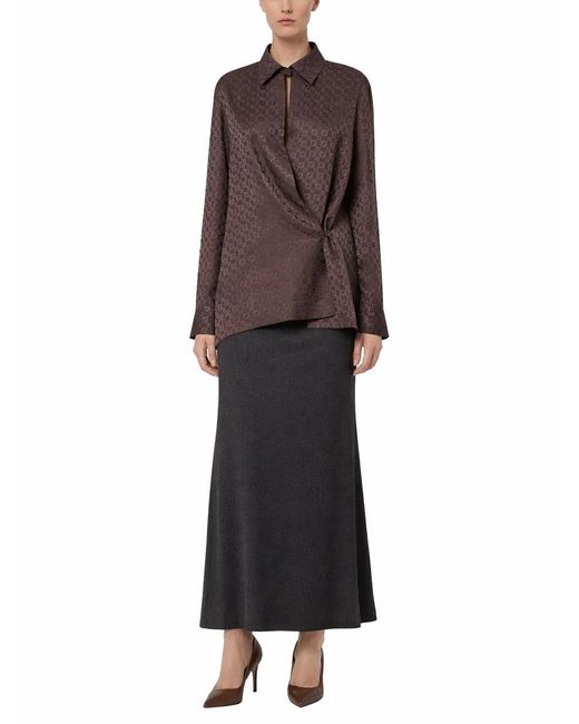 Fendi Brown Ff Jacquard Shirt