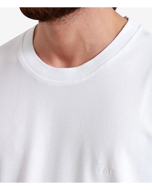 Fay T -Shirts und Polos weiß in White für Herren