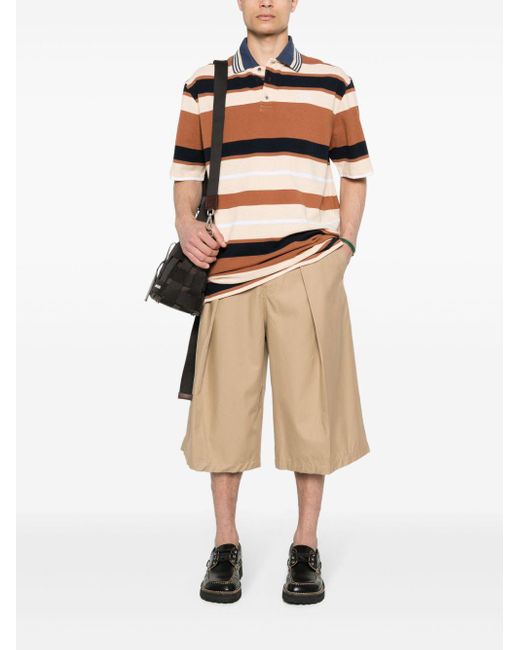 Loewe Natural Pleated Cropped Wide Leg Trousers for men