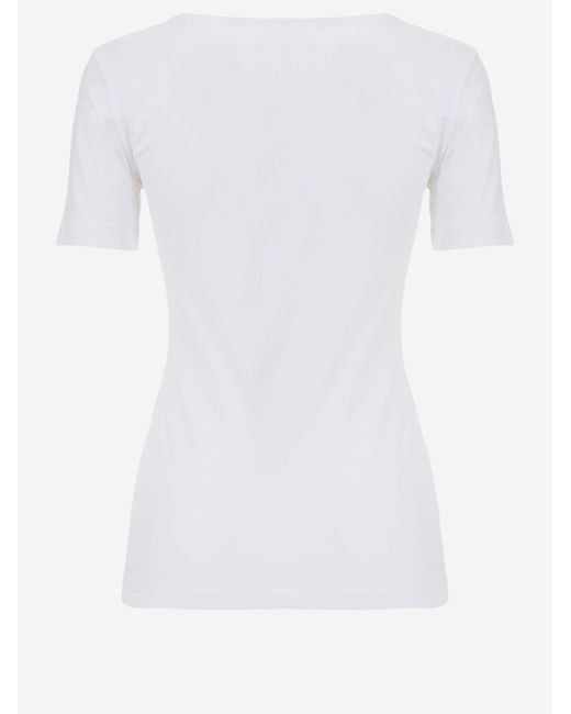 Just Cavalli White T-Shirt Stretch Cotton