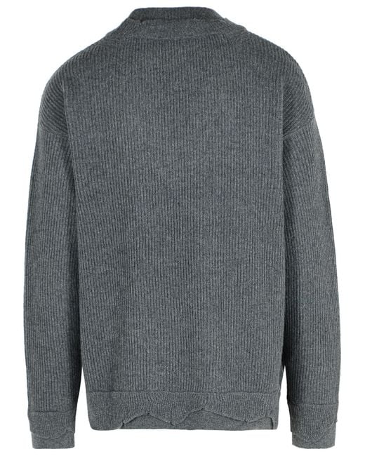 Laneus Gray Wool Blend Sweater