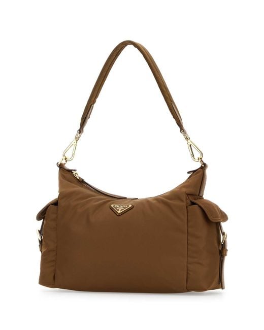 Prada Brown Explore Brandy Re-Nylon Clutch Bag