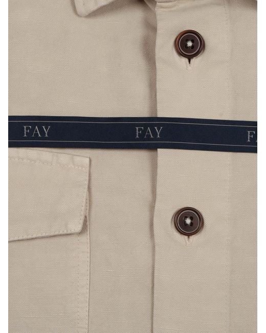 Fay Natural Camicia Giubbino Over Tasconata