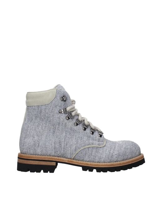 Eleventy Gray Eleven Ankle Boots Fabric