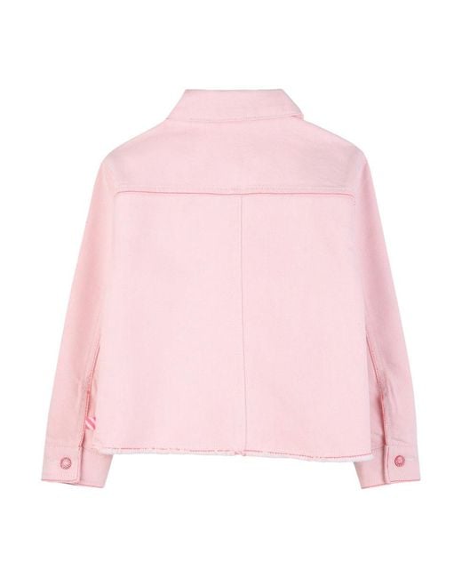 Billieblush Pink Giacchetto Di Jeans Con Paillettes