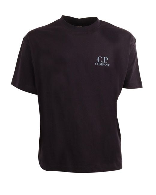 C P Company Black T Shirts Short Sleeve