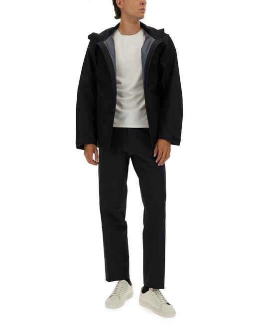 Veilance Black Jacket With Foldable Hood