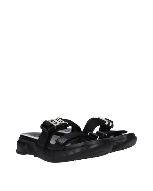 Givenchy Black Ciabatte E Zoccoli Marshmallow Uomo Tessuto Nero for men