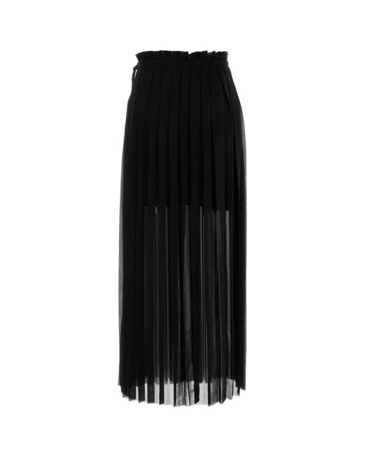 AMI Black Ami Polyester Skirt