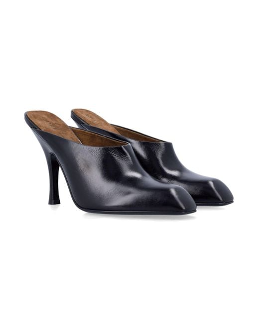 Khaite Blue Leather Mules
