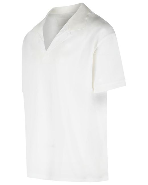 Maison Margiela White Cotton Polo Shirt