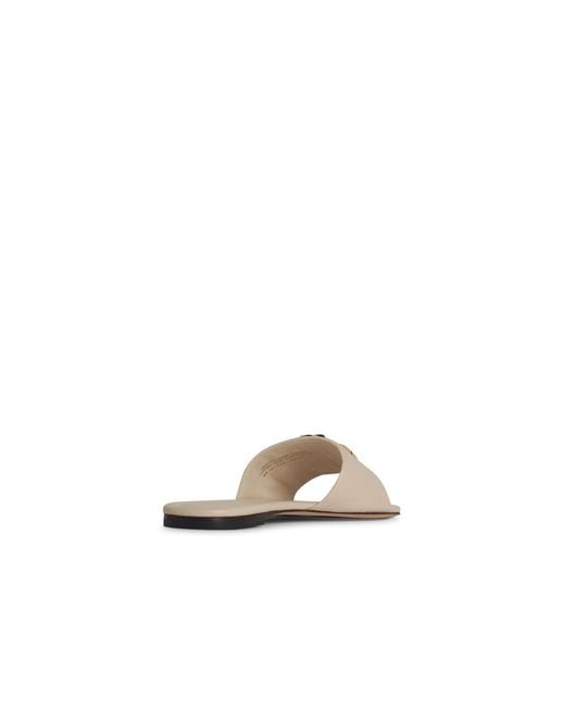 Tory Burch White 'Eleanor' Lear Slippers