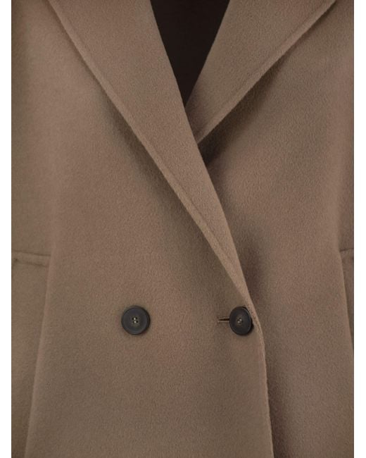 Weekend by Maxmara Brown Pera Short Wool Drap Coat