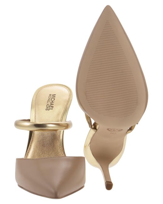 Sandales en cuir Jessa Michael Kors en coloris Metallic