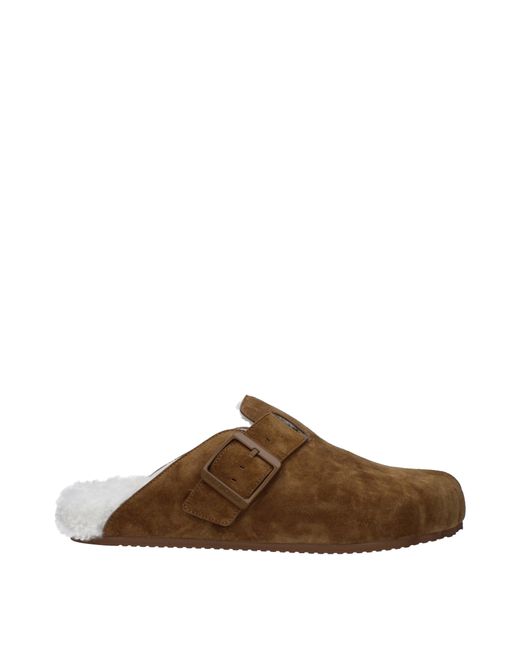 Balenciaga Brown Slippers And Hooves Suede/Optical