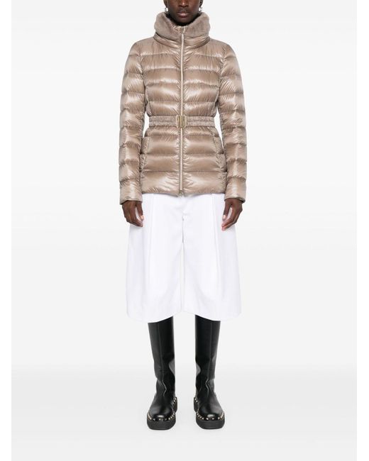Herno Natural 'Claudia' Down Jacket With Belt
