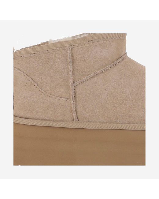 Ugg Brown Classic Ultra Mini Platform Stiefel