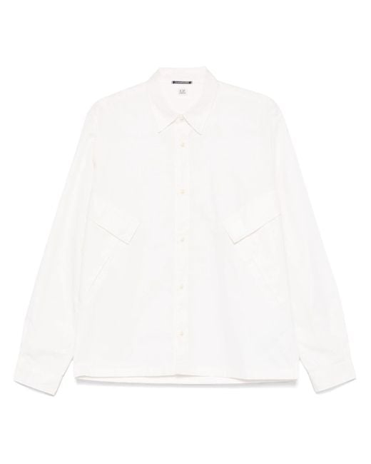 C P Company White Shirts Long Sleeve 18Clsh026A006472A for men