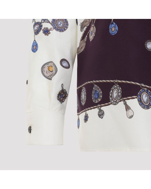 Versace Purple Silk Shirt