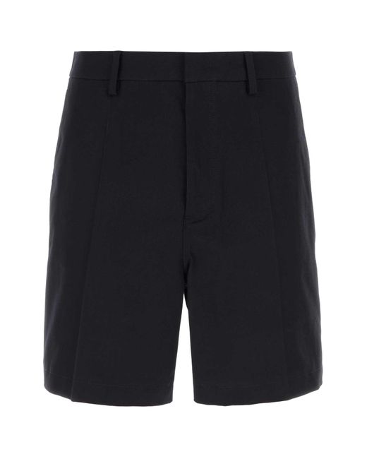 Valentino Garavani Black Midnight Stretch Cotton Bermuda Shorts for men