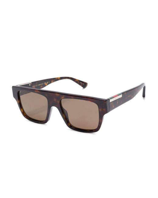 Gucci Brown Rectangular Shape Sunglasses