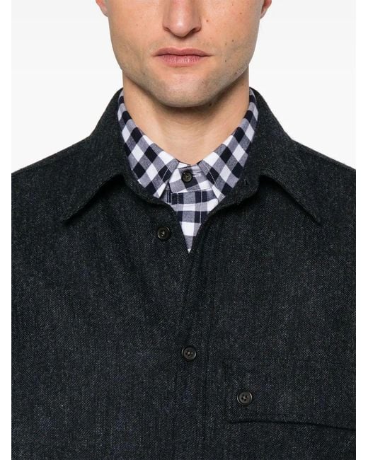Thom Browne Blue Oversized Pc Shirt W/ Double Needle for men