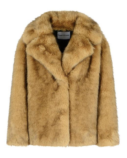 Stand Studio Brown 'Valentina' brauner Kunstpelzjacke