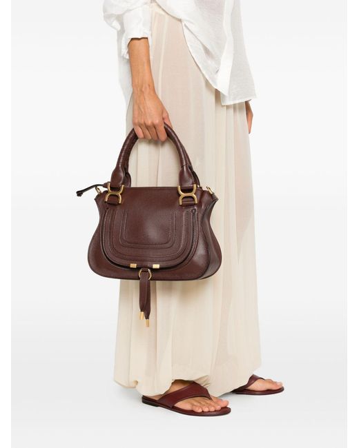 Chloé Brown Small Marcie Tote Bag