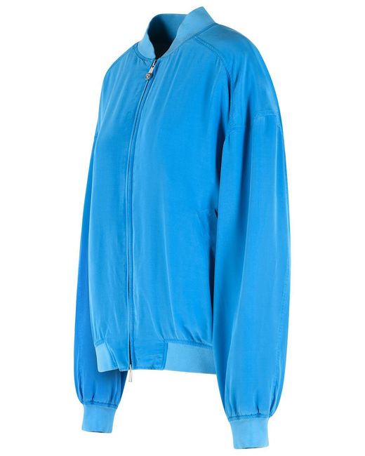 Versace Blue Blouson With Zip