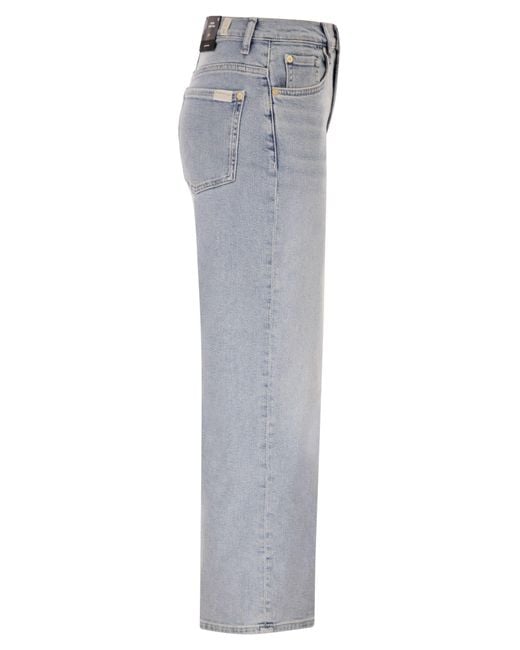 7 For All Mankind Gray Stovepipe Straight Ankle Jeans