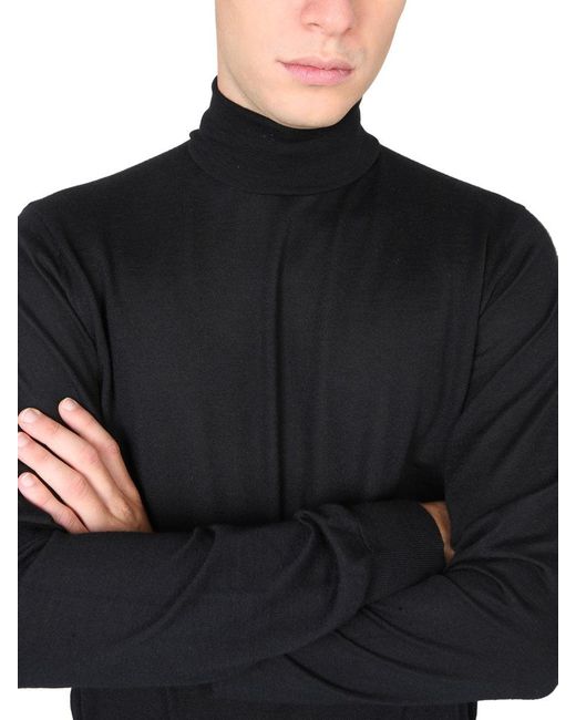 Dolce & Gabbana Black Maglia A Collo Alto Sweater for men