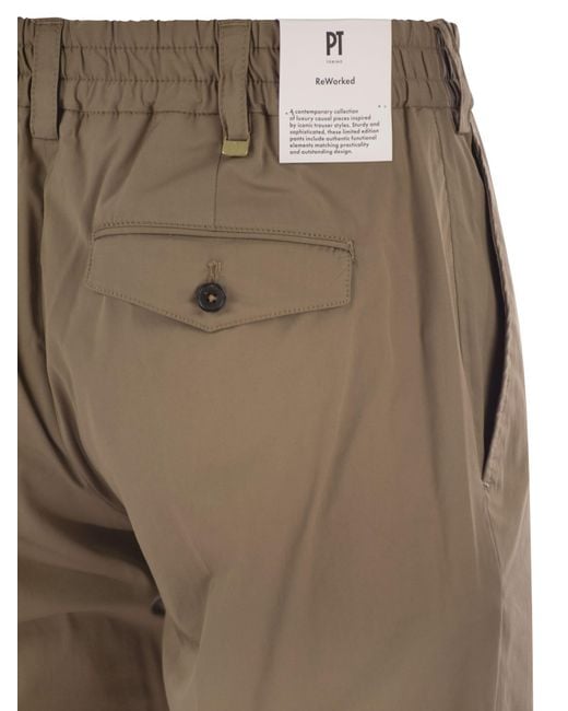 Los pantalones de mezcla de algodón rebelde PT Torino de hombre de color Natural