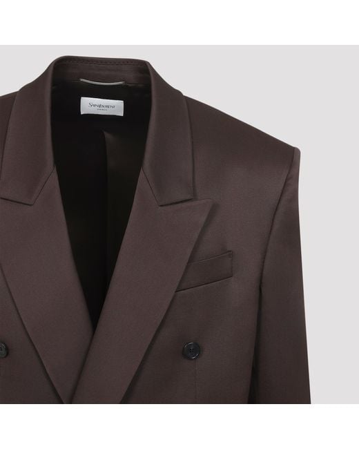 Saint Laurent Double Brestaed Jacket in het Brown voor heren