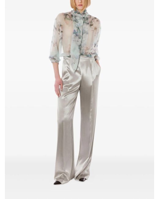 Alberta Ferretti Gray Pant