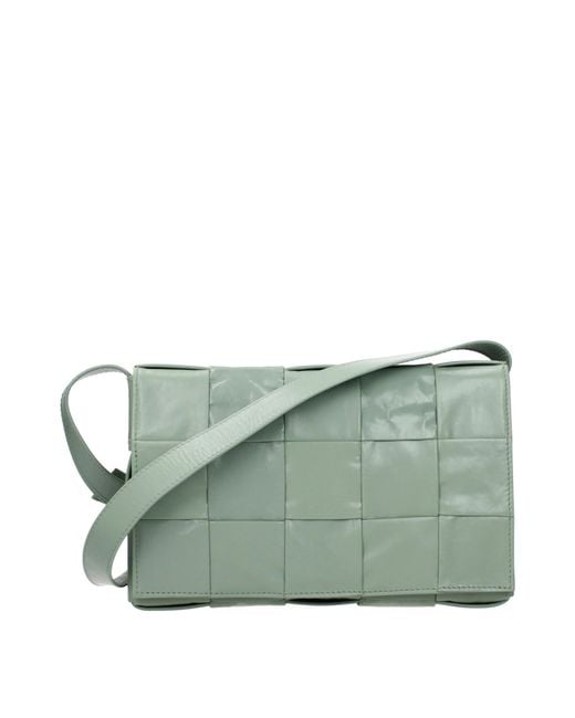 Bottega Veneta Green Cassette Crossbody Bags/Sage Leather