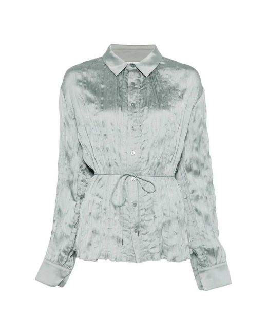 Staud Blue Button-Down-Hemd