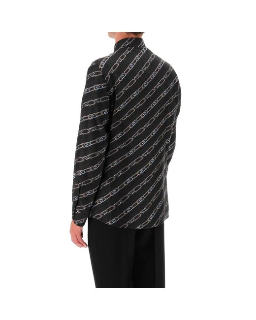 Blusa de seda de Fendi de hombre de color Black