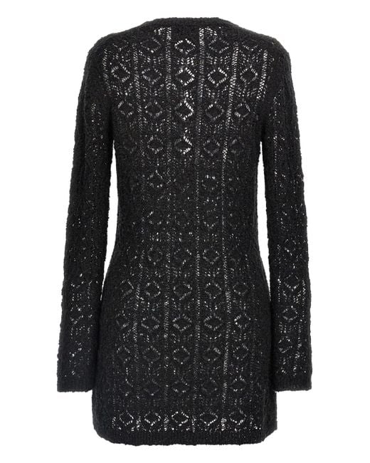 Loulou de Saison Black Lace Stitch Dress