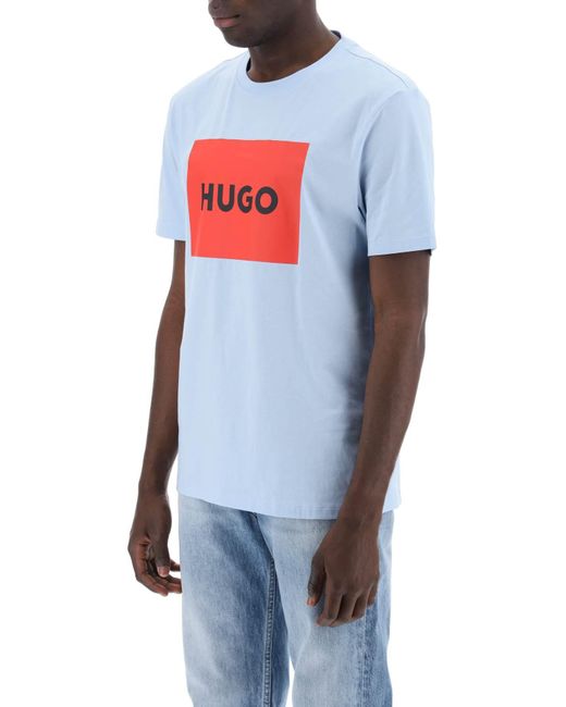 HUGO White Dulive T Shirt With Logo Box for men
