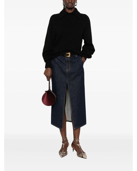 Khaite Blue Anden Skirt