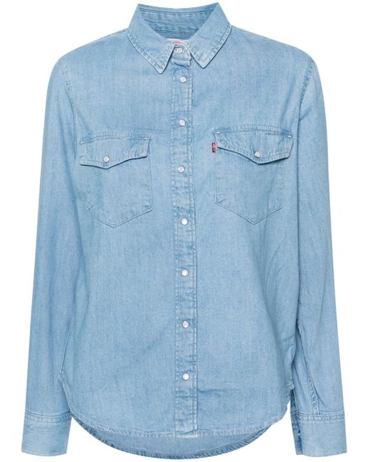 Levi's Blue Jeanshemd Aus Baumwolle