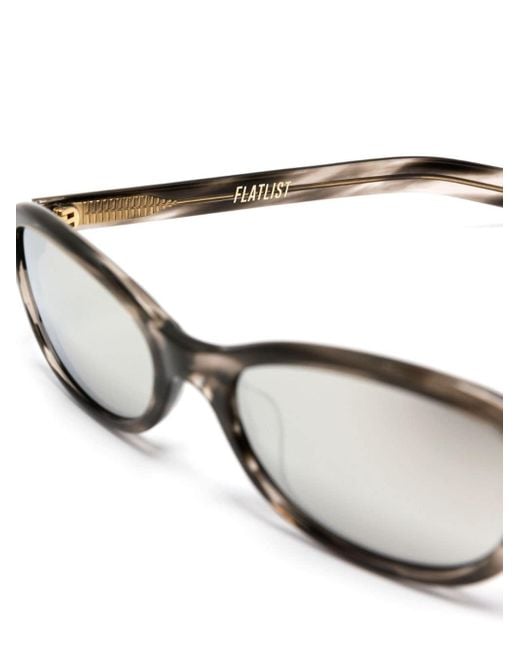 FLATLIST EYEWEAR Natural Priest Oval-Frame Sunglasses